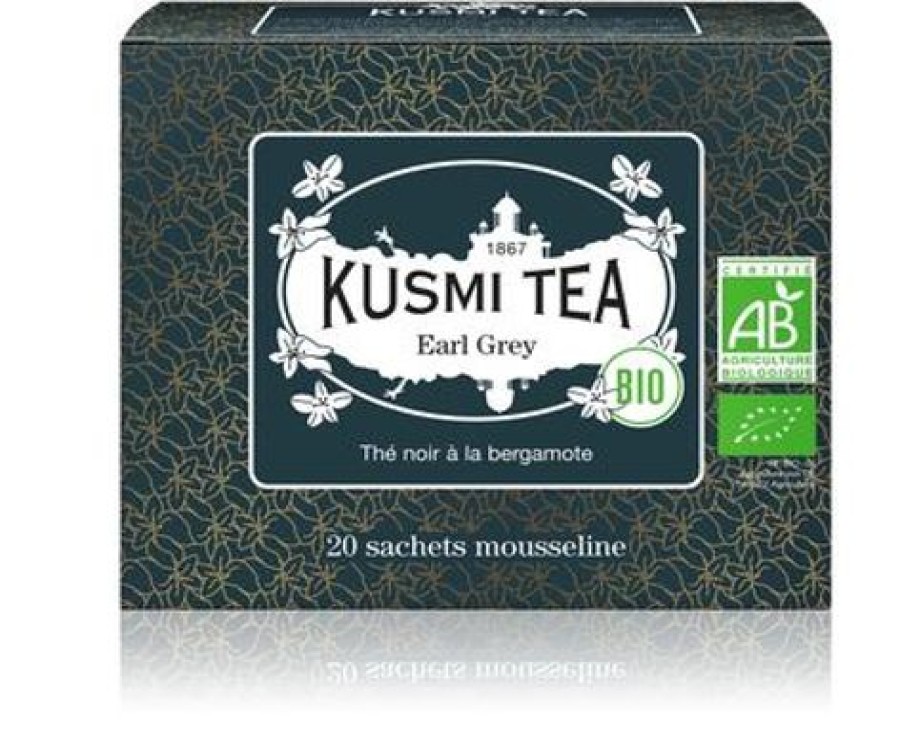 Boites & Sachets Kusmitea The Noir | Earl Grey - The Noir Bio Bergamote - 20 Sachets