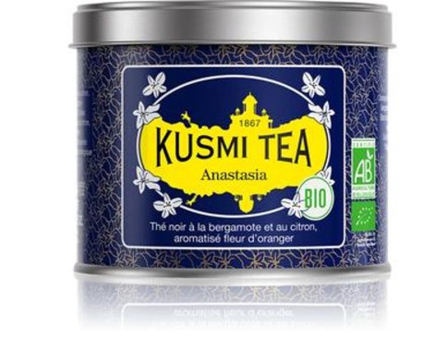 Nos Thes & Infusions Kusmitea The Noir | The Noir Earl Grey Citron - Anastasia - Boite 100G