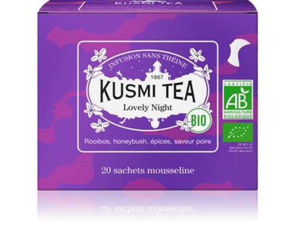 Boites & Sachets Kusmitea Infusions Et Tisanes | Lovely Night - Infusion Bio Au Tilleul - 20 Sachets