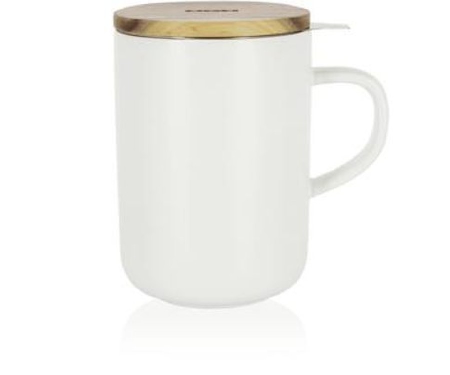 Accessoires Kusmitea Tasses Et Mugs | Tisaniere En Gres 48Cl Avec Filtre En Inox Et Couvercle En Bois - Kusmi Tea