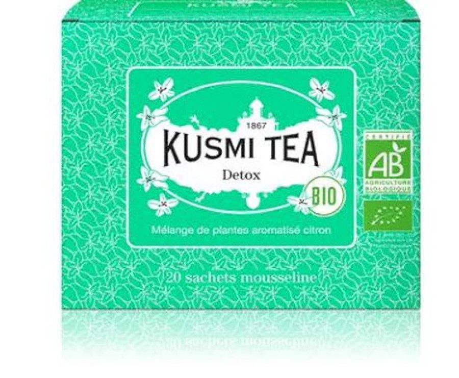 Nos Thes & Infusions Kusmitea Sachets De The | Detox Bio - The Vert, Mate Et Citron - 20 Sachets