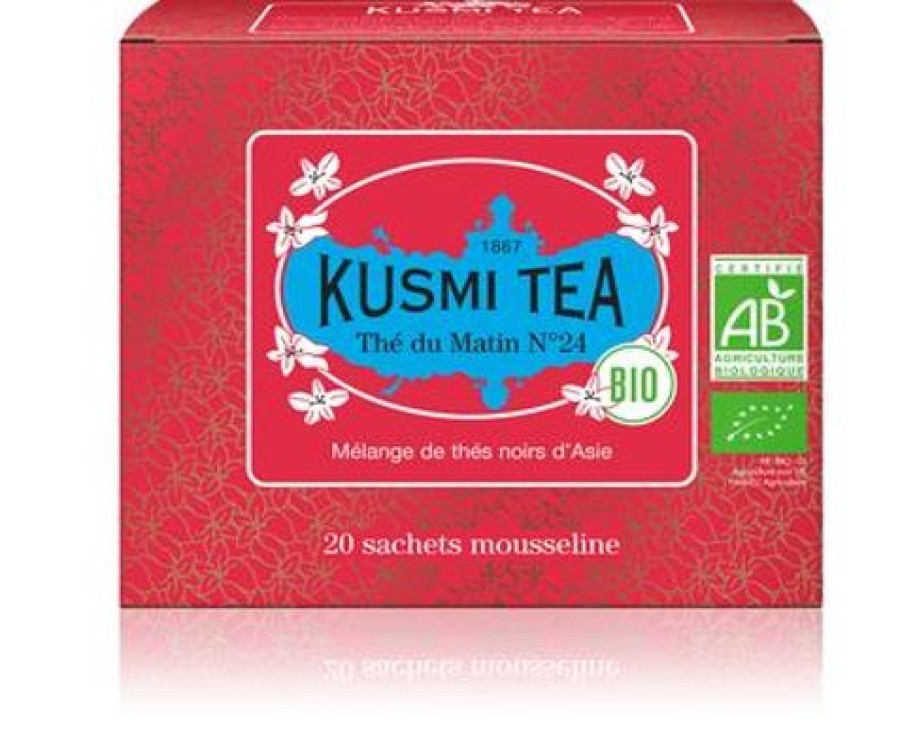 Boites & Sachets Kusmitea The Noir | The Du Matin N°24 - The Noir Bio - 20 Sachets