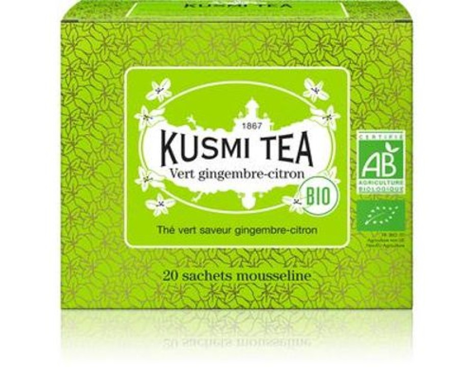 Boites & Sachets Kusmitea The Vert | Vert Gingembre-Citron - The Vert Gingembre Citron