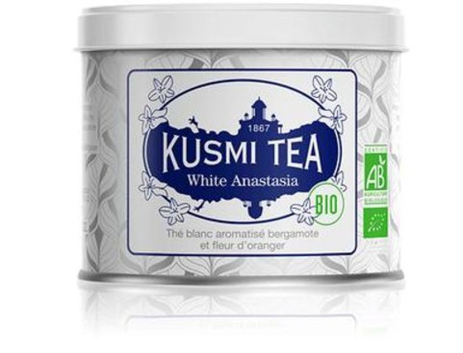 Nos Thes & Infusions Kusmitea The Blanc | The Blanc Fleur D'Oranger Bergamote - Boite 100G