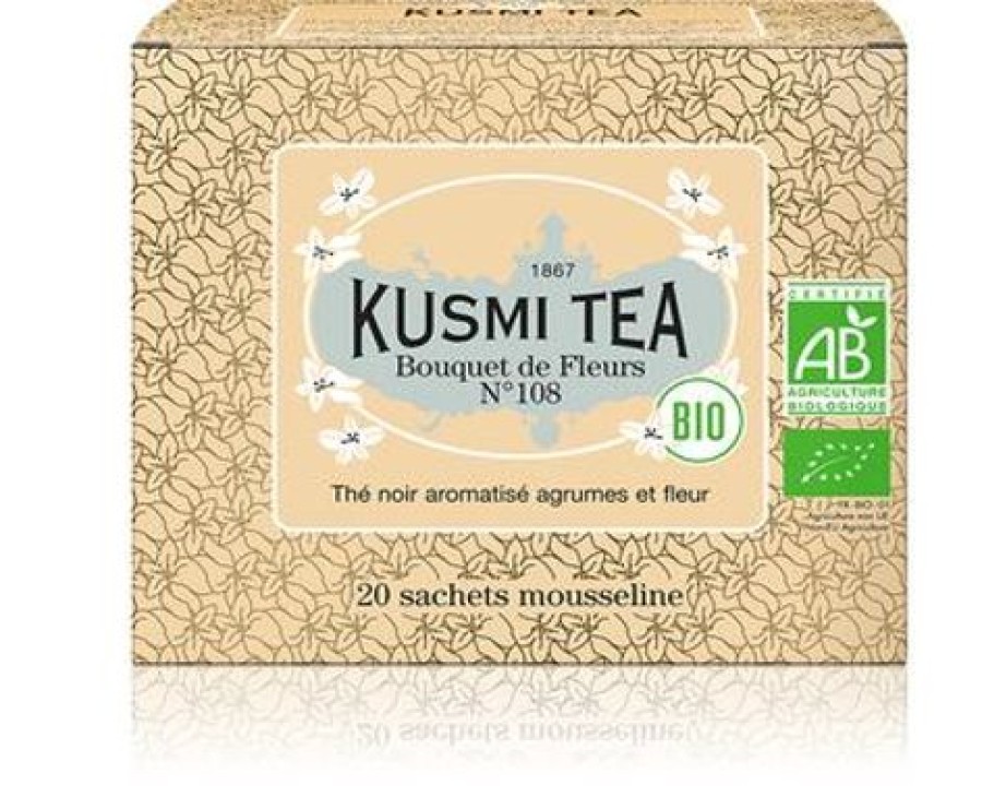 Boites & Sachets Kusmitea The Noir | The Noir Bio Aux Fleurs - 20 Sachets