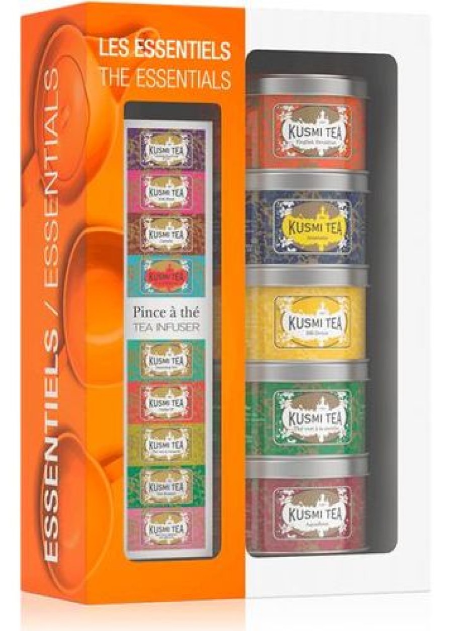 Boites & Sachets Kusmitea Coffrets | Coffret Les Essentiels Avec Une Pince A The - Kusmi Tea