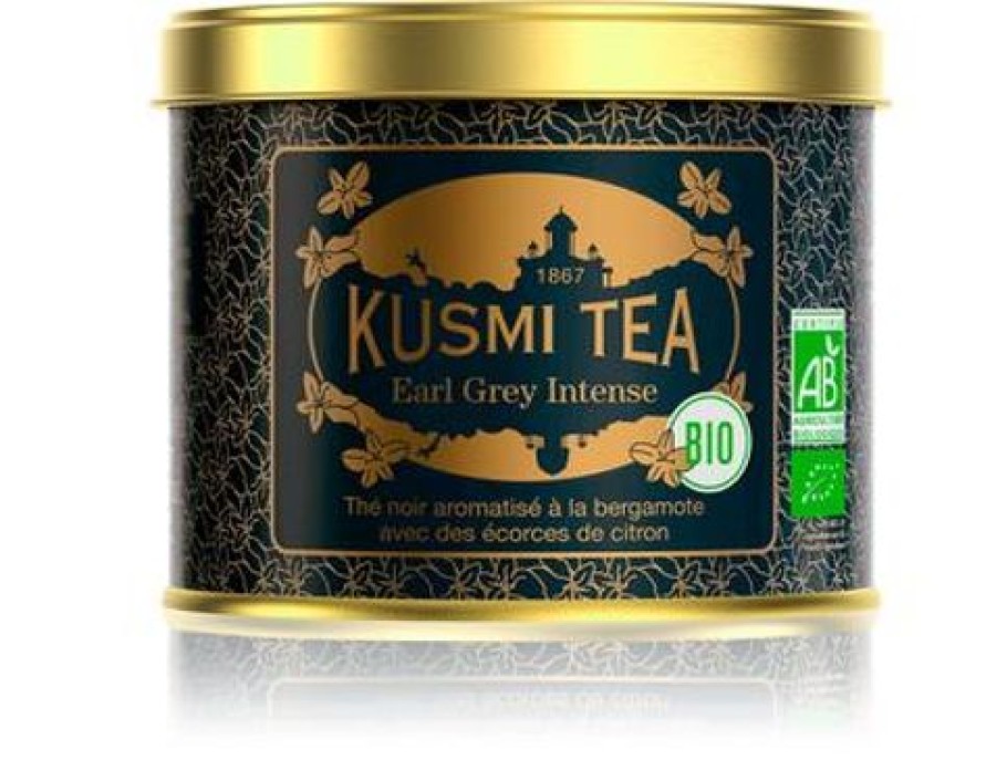 Nos Thes & Infusions Kusmitea The Noir | Earl Grey - The Noir Bergamote Citron - Boite 100G