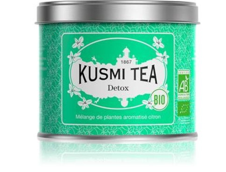 Nos Thes & Infusions Kusmitea The Vert | Detox Bio - The Vert, Mate Et Citron - Boite 100G