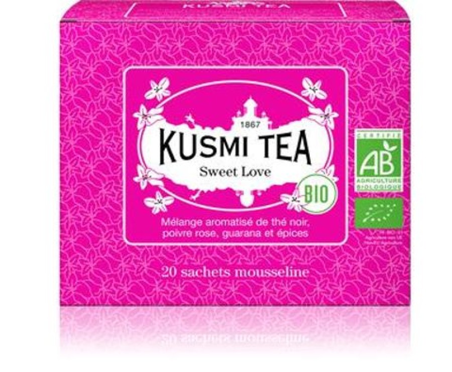 Boites & Sachets Kusmitea The Noir | Sweet Love - The Noir Bio Guarana - 20 Sachets