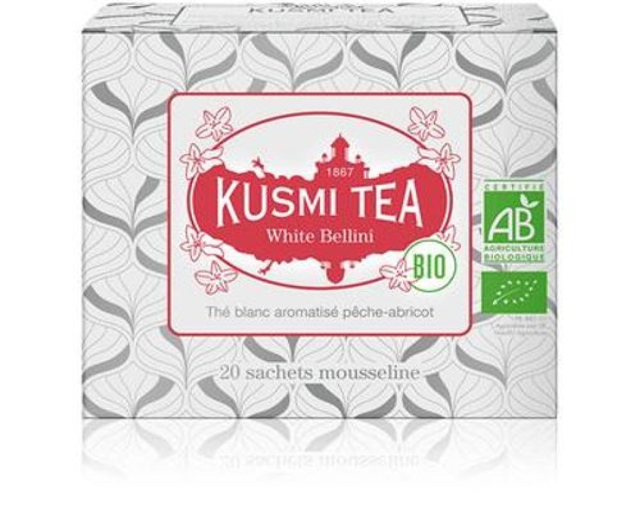 Boites & Sachets Kusmitea The Blanc | White Bellini - The Blanc Bio Peche - 20 Sachets