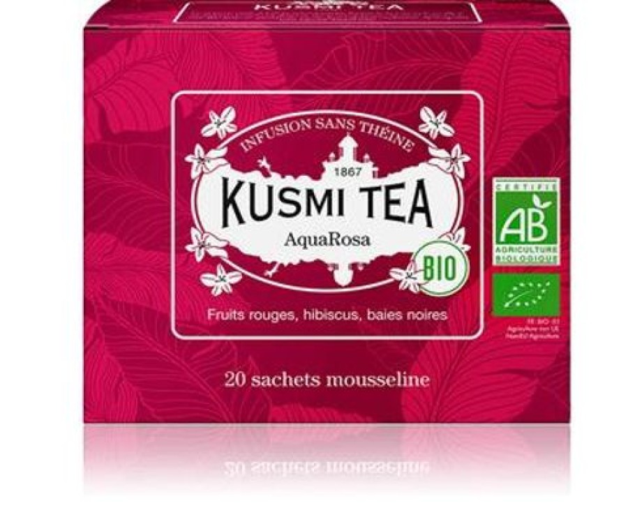 Boites & Sachets Kusmitea Infusions Et Tisanes | Aquarosa - Infusion Hibiscus Et Fruits - 20 Sachets