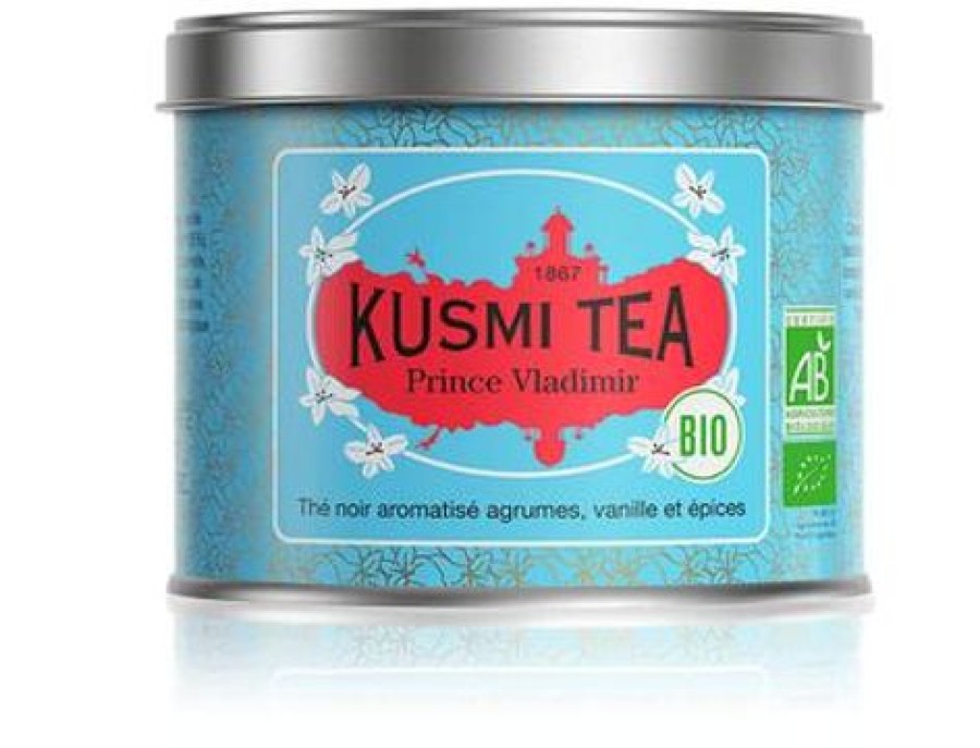 Nos Thes & Infusions Kusmitea The Noir | Earl Grey Orange - Prince Vladimir - Boite 100G