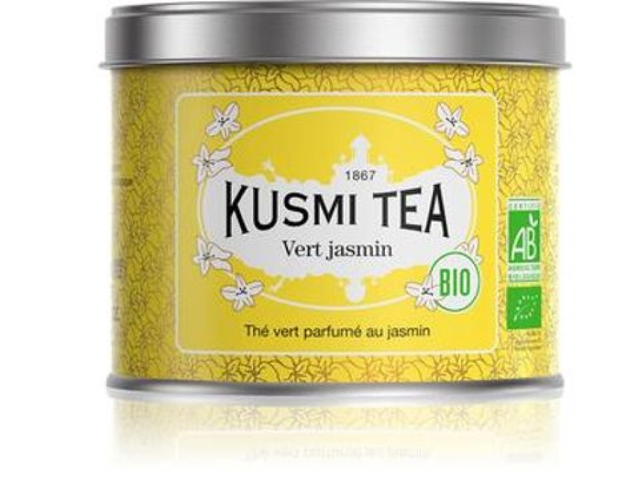 Nos Thes & Infusions Kusmitea The Vert | Vert Jasmin - The Vert Bio Au Jasmin - Boite 100G