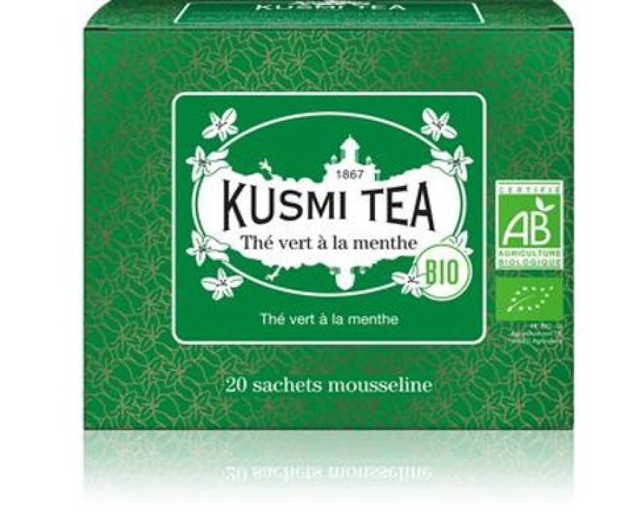 Nos Thes & Infusions Kusmitea Sachets De The | The Vert A La Menthe Bio Du Maroc - 20 Sachets