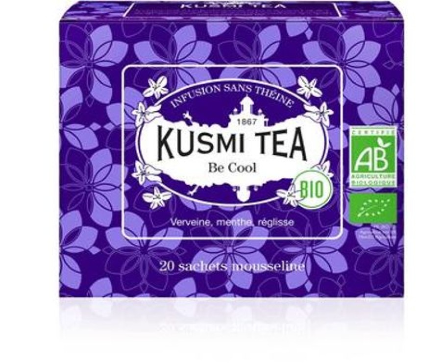 Boites & Sachets Kusmitea Infusions Et Tisanes | Be Cool - Infusion Bio A La Verveine - 20 Sachets