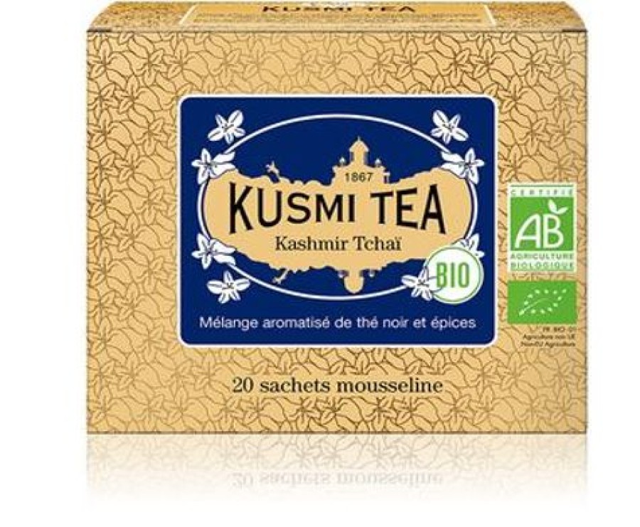 Boites & Sachets Kusmitea The Noir | Kashmir Tchai - The Noir Bio Epices - 20 Sachets