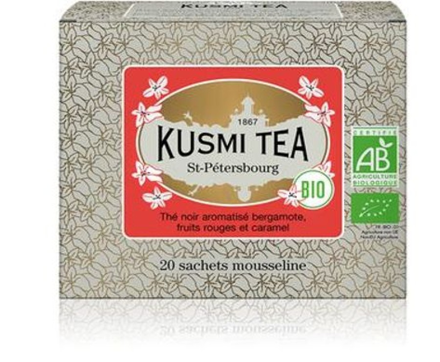 Nos Thes & Infusions Kusmitea Sachets De The | St-Petersbourg - The Noir Caramel - 20 Sachets