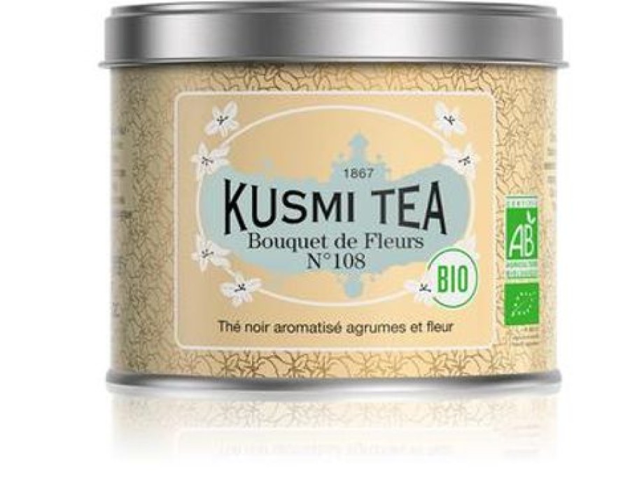 Nos Thes & Infusions Kusmitea Florales | The Noir Bio Aux Fleurs - Boite 100G